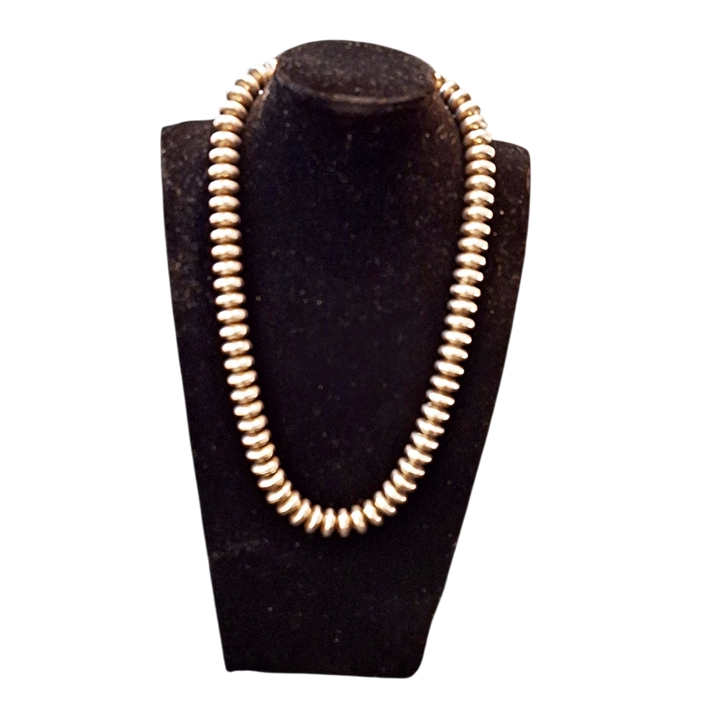 ✨️ISO!!! Navajo Pearls 21" Long 5mm Each Sterling Silver Vintage!